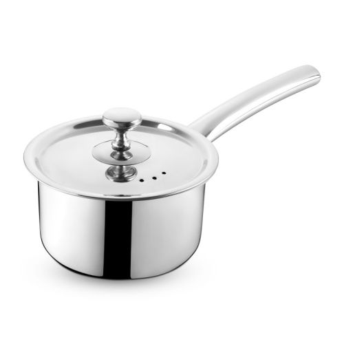 Triply Stainless Steel Saucepan, For Cooking, Feature : Fine Finished, Low Gas Consumption, Strong Structure