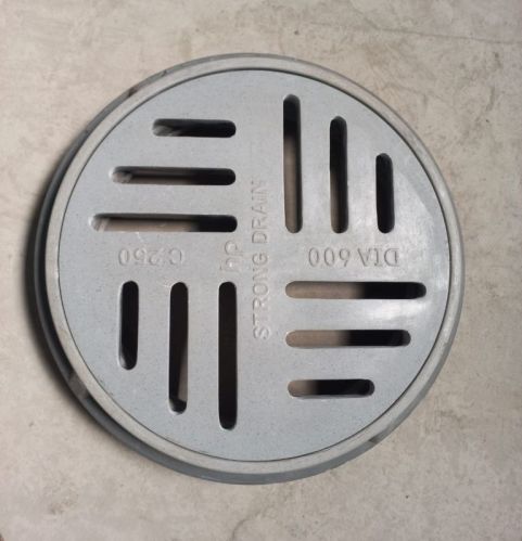 Grey HP FRP Circular Water Gully Cover