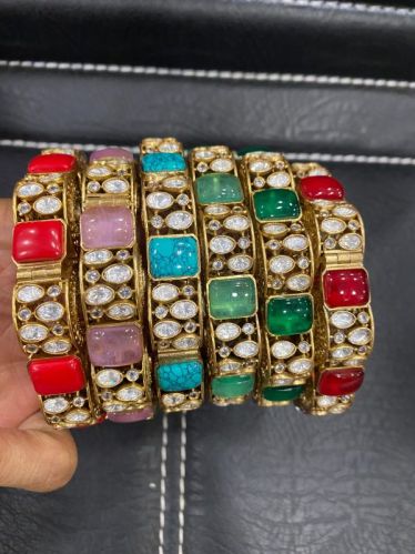 Polished Designer Moissanite Kada, Style Type : Jewellery