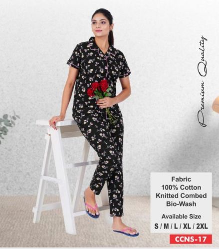Printed CCNS-17 Ladies Cotton Loungewear, Feature : Easily Washable, Comfortable, Anti-Wrinkle