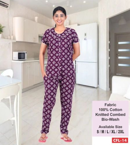 CFL-14 Ladies Printed Cotton Fashion Loungewear, Size : M, XL, XXL
