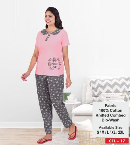 CFL-17 Ladies Printed Cotton Fashion Loungewear, Size : M, XL, XXL