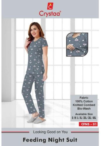 Cfns 01 Womens Feeding Night Suit, Feature : Easily Washable, Comfortable, Anti-Wrinkle