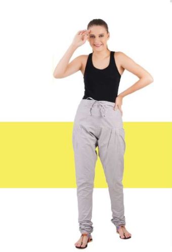 Plain Cotton Ladies Gathering Pant Rope, Feature : Impeccable Finish, Easily Washable, Comfortable