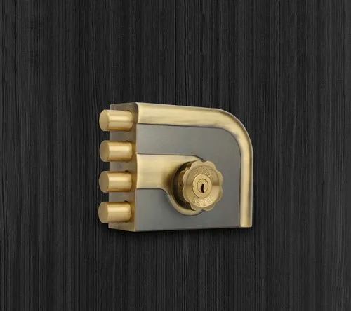 Tetrabolt 2CK Rim Lock, Color : Antique Brass, Sliver