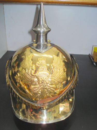 Eagle Spike Brass Pickelhaube Helmet, Size : Adult Size