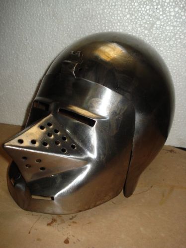 Iron Medieval Helmet, Size : Adult Size