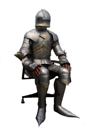 Medieval Gothic Knight Crusader Suit Of Armour