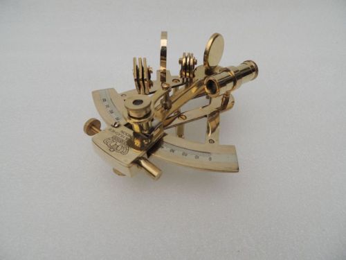Golden Polished Polish Brass Nautical Sextant, Style : Antique