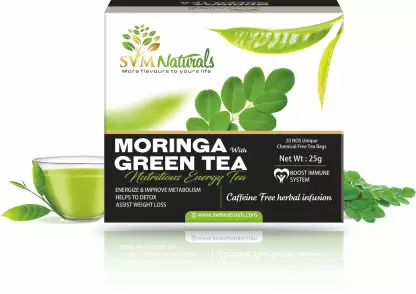 SVM NATURALS Raw Organic Moringas Green Tea, Certification : FSSAI Certified