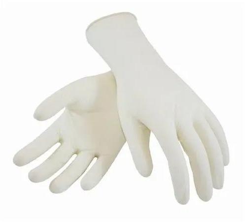 White Plain Latex Surgical Gloves, Feature : Fine Finish, Skin Friendly