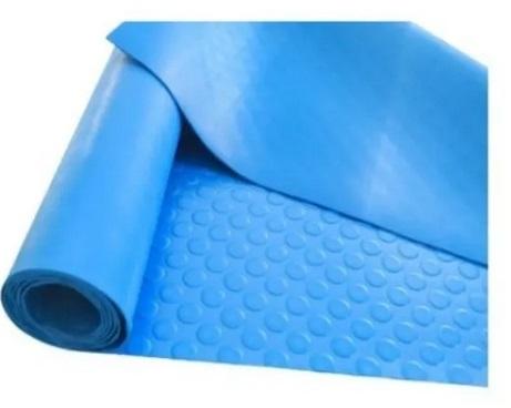 Electrical Rubber Mat With Certificate, Color : Blue 3x6feet