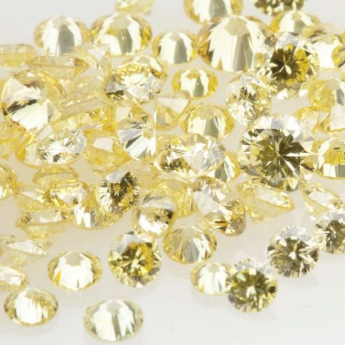 Round Polished Natural Fancy Yellow Diamond, For Jewellery Use, Size : 0-25mm