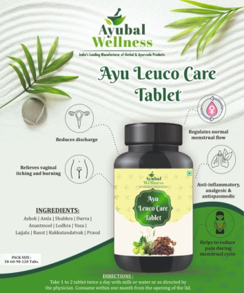 White Ayubal Ashok 500 Gram Ayu Leuco Care Tablet, For Drink, Shelf Life : 24 Months