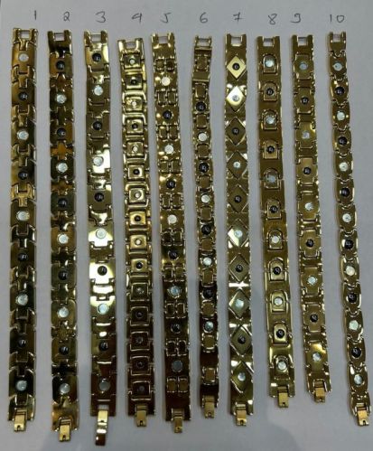 Plain Polished Metal Tungsten Magnetic Bracelet, Occasion : Daily Wear