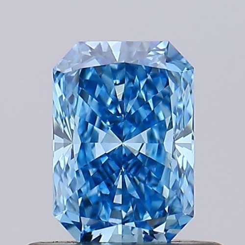 Radiant 0.59ct Fancy Vivid Blue VVS2 IGI 605356242 Lab Grown Diamond EC8385