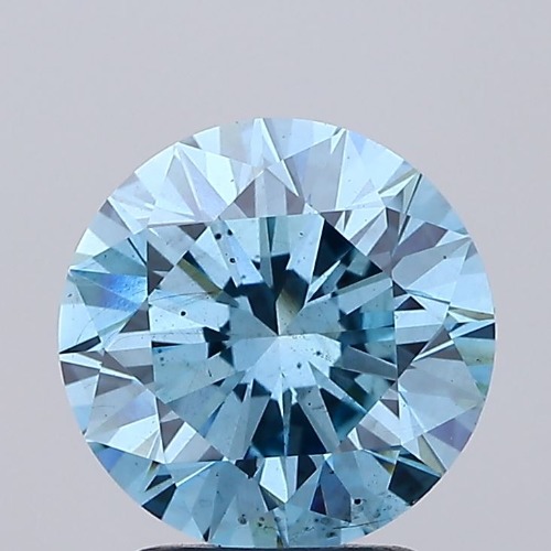 Round 2.28ct Fancy Vivid Blue Si1 Igi 610319816 Lab Grown Diamond Ec8914
