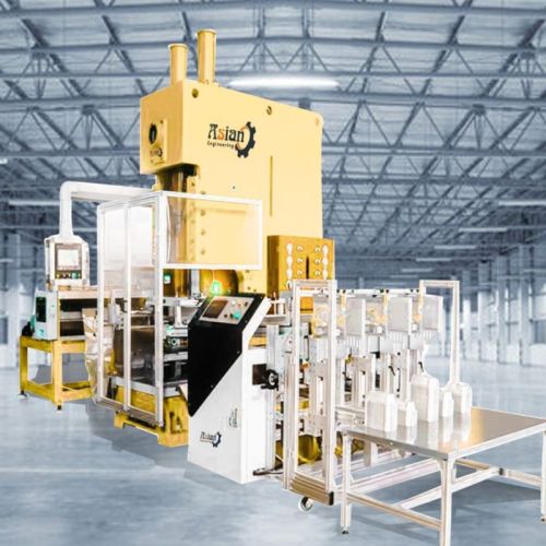 Four Cavity Aluminum Foil Container Making Machine C Type