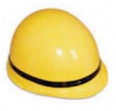 Yellow Life Gaurd Round Plain Plastic Fireman Helmet