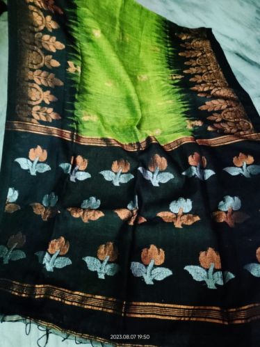 Ladies Fancy Handloom Jamdani Saree, Width : 5.5 Meter