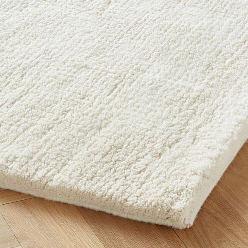 Rectangular Hand Tufted Designer Wool Rugs, For Bedroom, Living Room, Color : Ivory