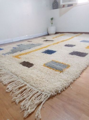Hand Woven Colored Pattern Moroccan Carpets, For Living Room, Bedroom, Feature : Attractive Look