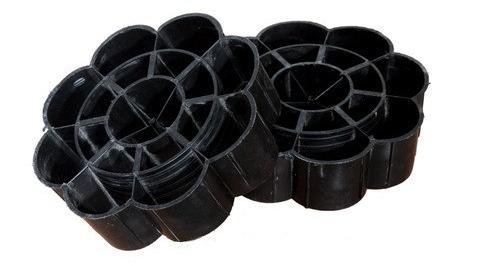 Black Round Polished Plastic Fill Pack Media