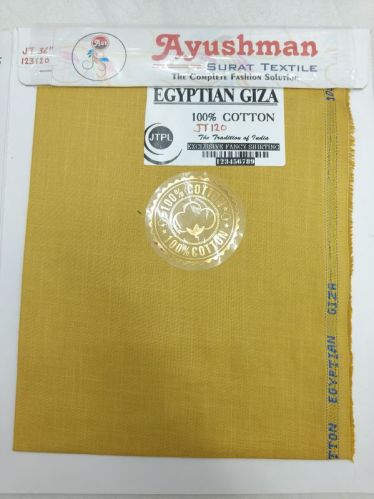 Egyptian Giza 100% Cotton Shirting Fabric For Men