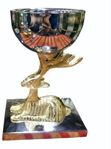 Powder Coated Steel Gold,silver Aluminum Reindeer Statue