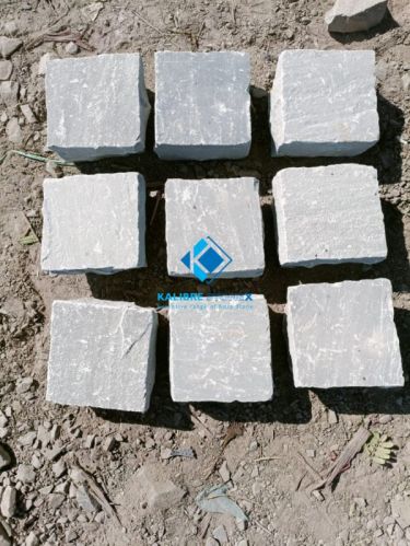 Sqaure Non Polished Grey Cobbles, For Floor