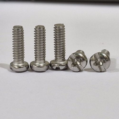 Silver Mild Steel Pan Head Machine Screw, For Corrosion Resistant