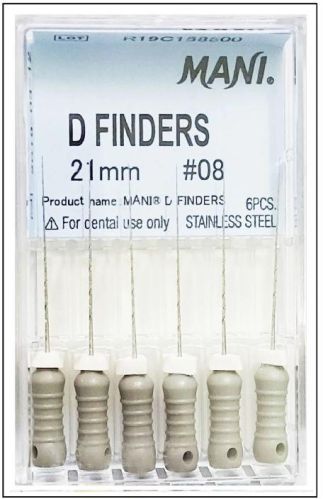 Mani D Finders 21mm (Pack Of 6) Dental Root Canal Hand Files