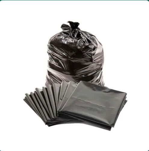 Corn Starch Plain Garbage Bag, Color : Black