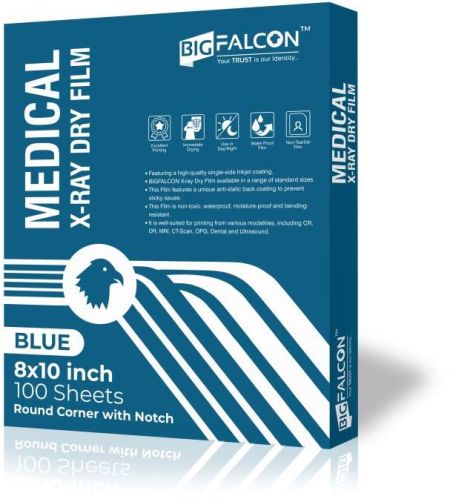 Bigfalcon Medical Xray Dry Film, Color : Blue 8X10 Inch