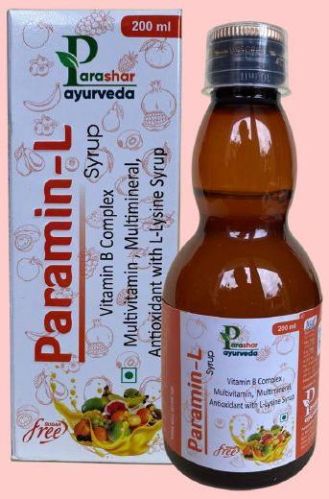 Parashar Ayurveda Paramin-L Syrup, Packaging Type : Bottle