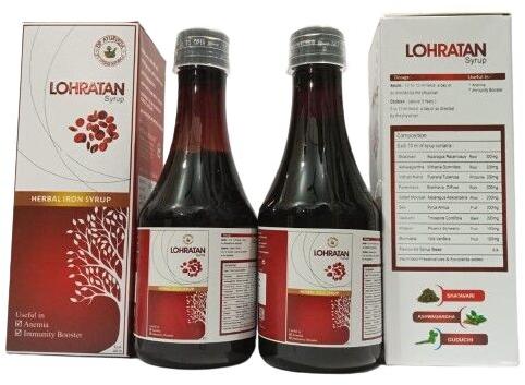 Liquid 200ml Lohratan Syrup, For Herbal Iron Syp., Syrup Type : Ayurvedic