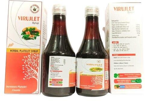 Virujlet Platelet Syrup, Packaging Type : Plastic Bottle