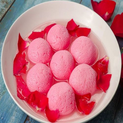 Round Soft Pink Rasgulla, Taste : Sweet