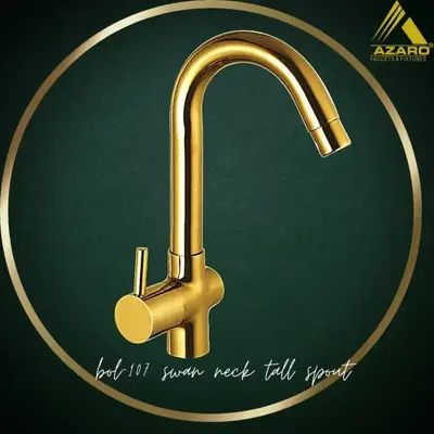 Azaro Brass Bold Swan Neck Tap, Packaging Type : Paper Box