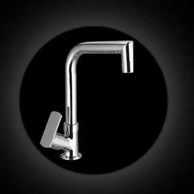 Azaro Brass Cubix Swan Neck Tap, Packaging Type : Paper Box