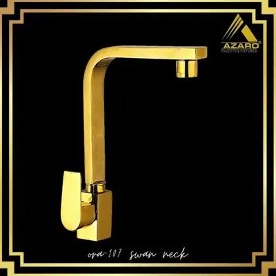 Golden Azaro Stainless Steel Ora Swan Neck Tap, Packaging Type : Paper Box