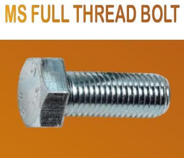 Full Thread Mild Steel Silver Bolt, For Fittings Work ( Window, Table, Door Etc.), Grade : 4.6, 5.6