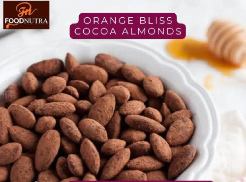 1kg Orange Bliss Cocoa Almonds, Packaging Type : Plastic Packat