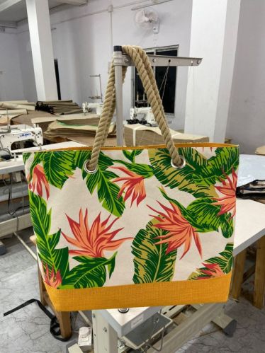 Printed Designer Jute Bag, For Promotion, Gift, Packaging Grocery, Closure Type : Open