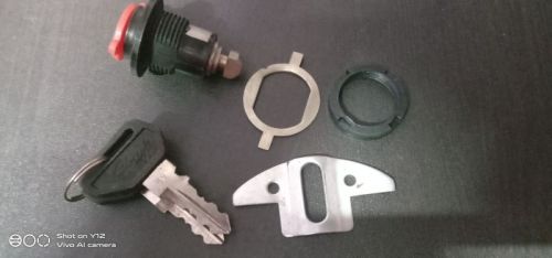 Stainless Steel Two Wheeler Side Box Lock, Color : Black, Red