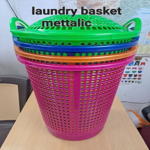 Plastic Mettalic Laundry Baskets, Technics : Machine Made