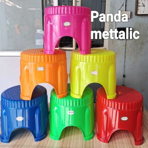 Plain Polished Plastic Panda Mettalic Stools, Size : Standard