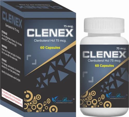 Bluebird Pharma Clenbutrol 75mg Capsules, Packaging Type : Box