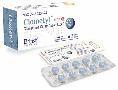 British Pharma Clomiphene Citrate 40mg Tablet, Purity : 99.9%