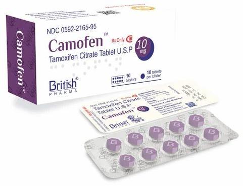 Camofrn British Pharma Tamoxifen Citrate 10mg Tablet, Purity : 99.9%